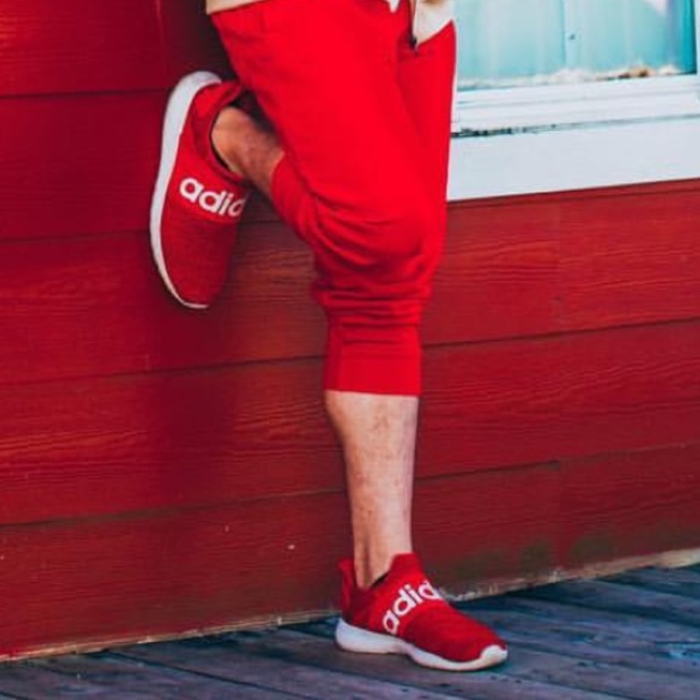 Adidas Red & White Cloudfoam Sneakers 1
